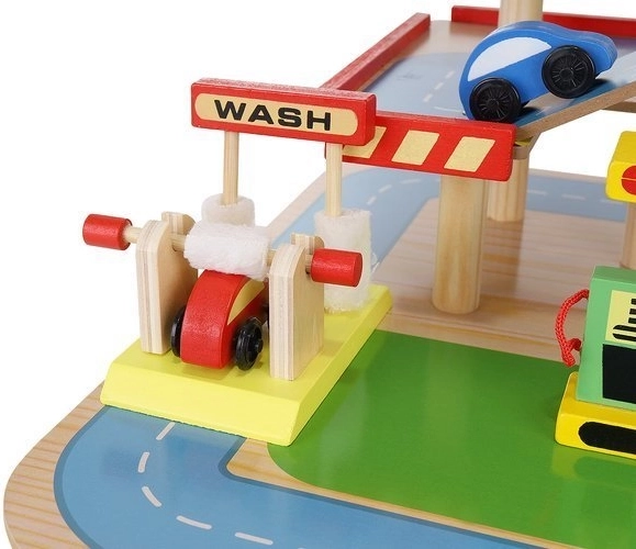 Realistische accessoires: wasserette, tankstation, kassa