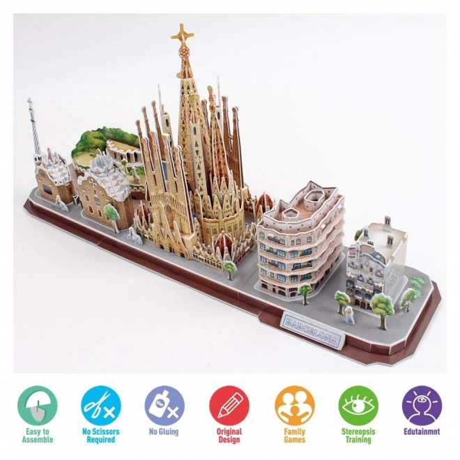 3D puzzel Lijn van de Stad Barcelona