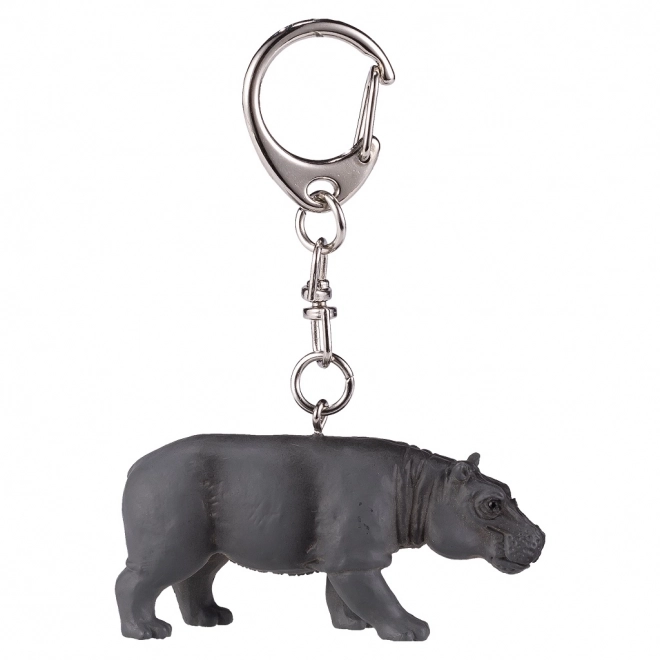 Sleutelhanger met nijlpaardfiguur