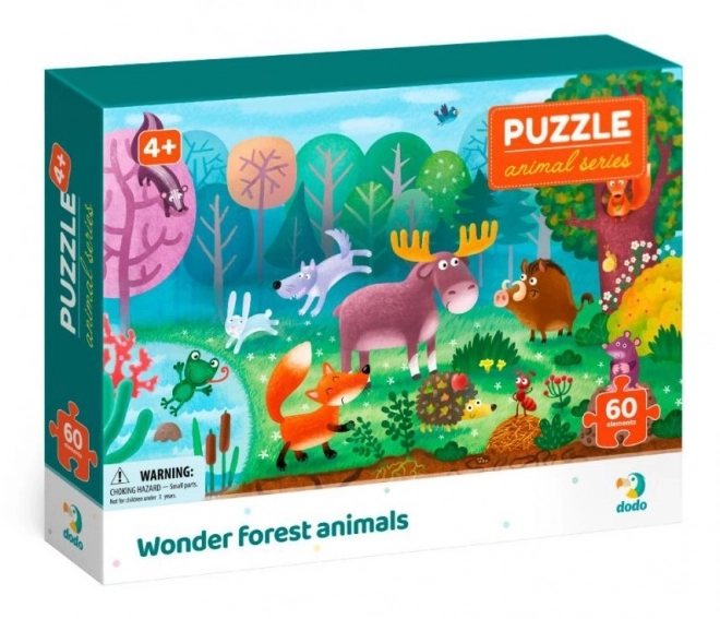 DODO Puzzel Dieren: Wonderbaarlijke Bosdieren 60 Stukken