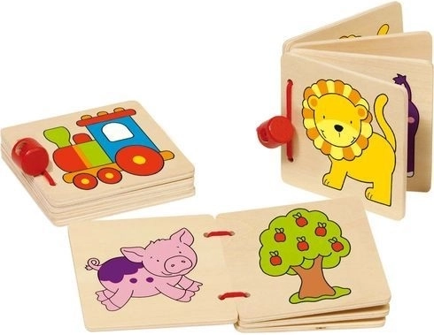 Houten prentenboek voor kinderen