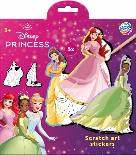 Kraslaag-stickers Disney Prinsessen 5 stuks