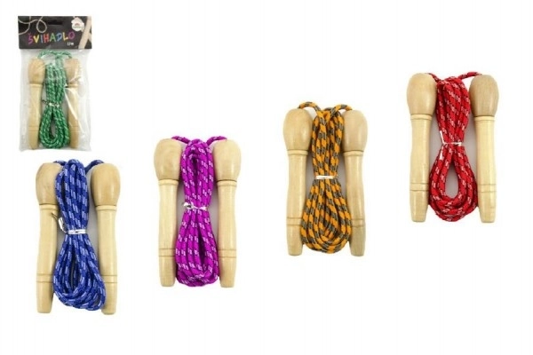 Verstelbaar springtouw met houten handvat - 270 cm