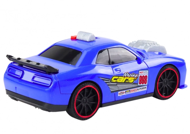 Speelgoed raceauto met licht- en geluidseffecten blauw