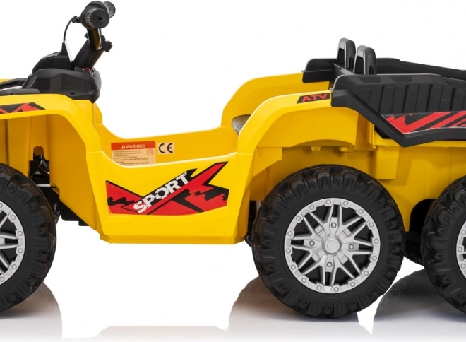 Gele sportieve kinderquad TX ATV