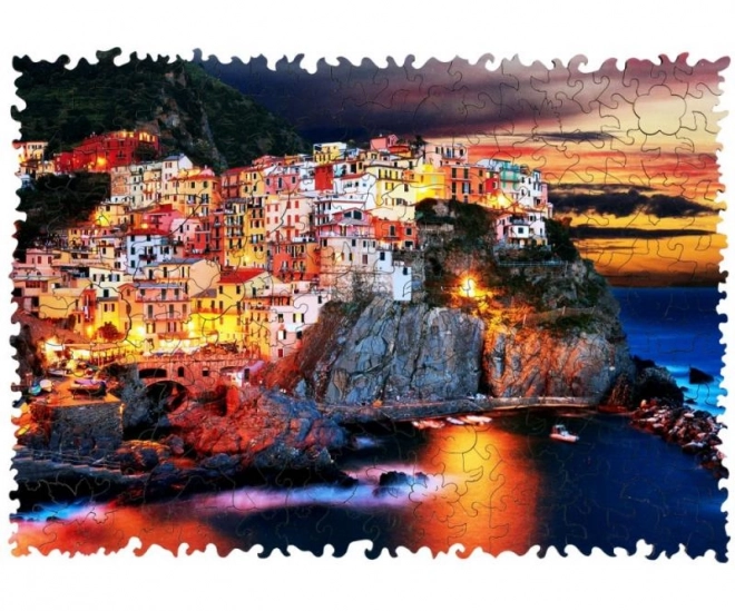 HOUTEN KLEURIGE PUZZEL - Manarola in Italië