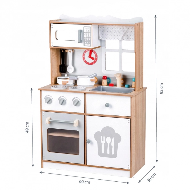 Houten kinderkeuken met accessoires Ecotoys