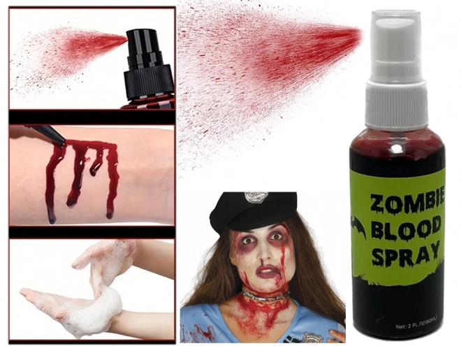 Halloweenspuitbus met kunstbloed