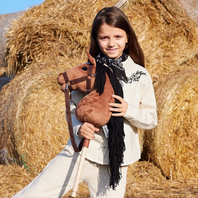 Paard op stok Hobby Horse HOPPIHORSE donkerbruin