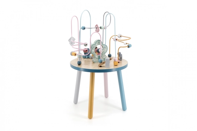 Houten speeltafel met doolhof