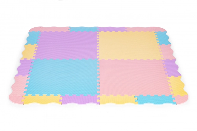 Bonte schuimmat voor kinderen met omheining 141,5x141,5 cm 24 stuks IPLAY