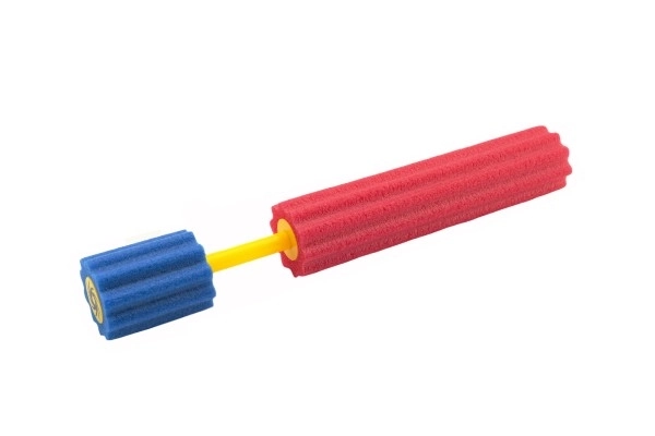 Waterpijp schuim spuit 35cm gemengde kleuren in net