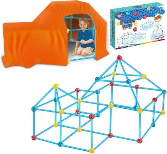 WOOPIE Grote constructie bouwblokken Tent Set Rietjes Buizen 128 stuks