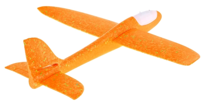 Polystyreen modelvliegtuig + beweegbare stabilisator + verlichting – Oranje 