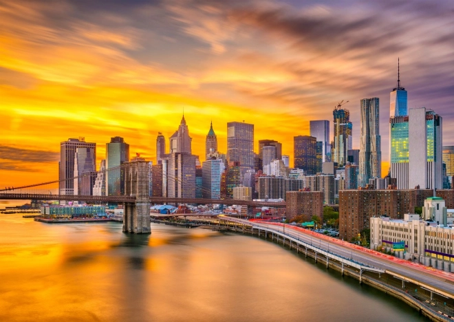 ENJOY puzzel New York bij schemering, VS – 1000 stukjes