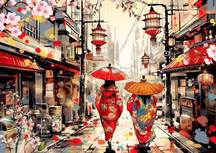 Enjoy puzzel Wandeling door Tokio 1000 stukjes