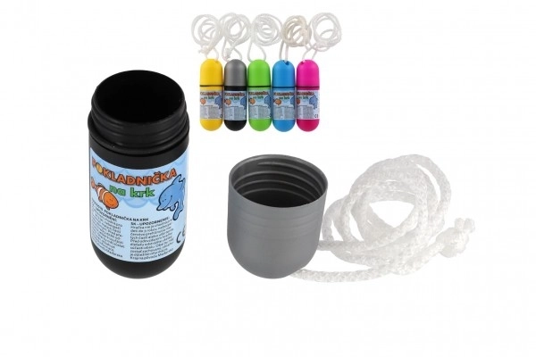Spaarpot met koord 11,5 cm kunststof in assorti kleuren