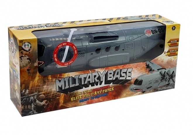 Lichten en geluiden van vliegtuigen op militaire basis