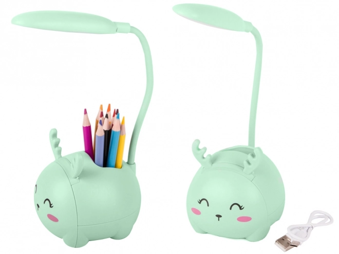 Kinder nachtlampje usb organizer telefoonstandaard voor lezen wetenschap – Groen