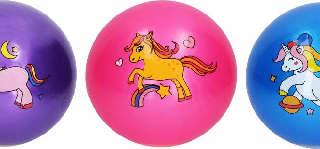 Niet opgeblazen rubberen bal - eenhoorn 22 cm