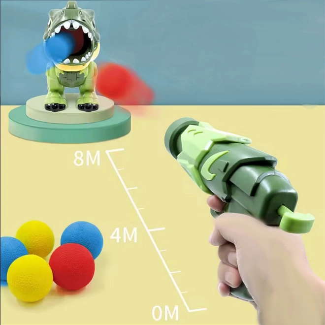 Interactief pistool met foamkogels en dinosaurus shooter