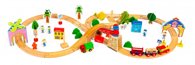 Houten spoorbaan 74 delen Ecotoys
