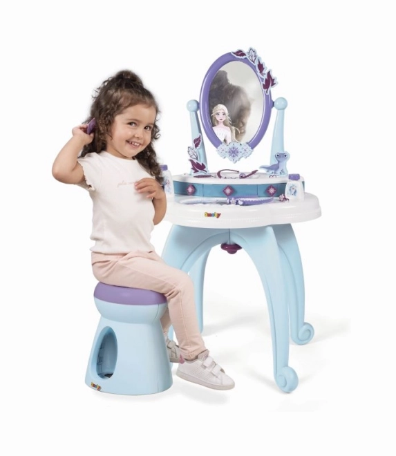 Frozen Koninkrijk Kaptafel 2-in-1 met Krukje