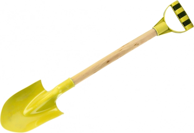 Zandschep Houten handvat Pastelgeel 60 cm