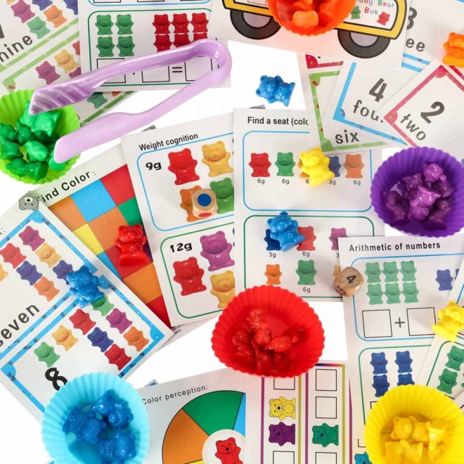 Montessori kinderspel leer tellen 61 onderdelen - Beertjes