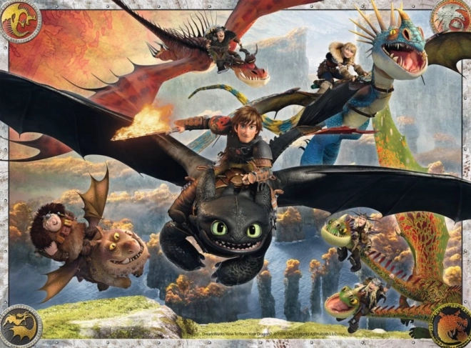 Ravensburger puzzel Hoe tem je een draak: Goede draken XXL 150 stukjes