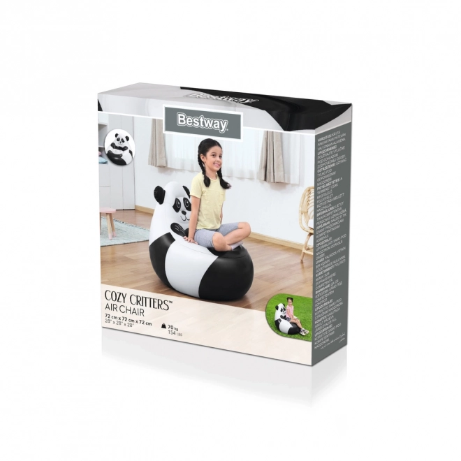Opblaasbare panda stoel
