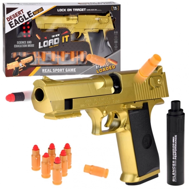 Kinderspeelgoedpistool met schuimkogels en demper