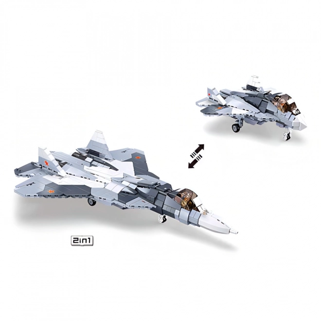 Sluban Modelbouwstenen M38-B0986 Prode Straaljager Su-57 2a01