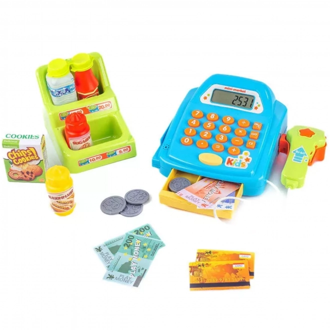 Woopie kinder kassa met plank en accessoires
