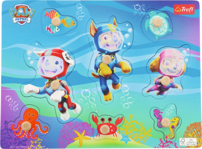 Trefl houten puzzel Paw Patrol onder water