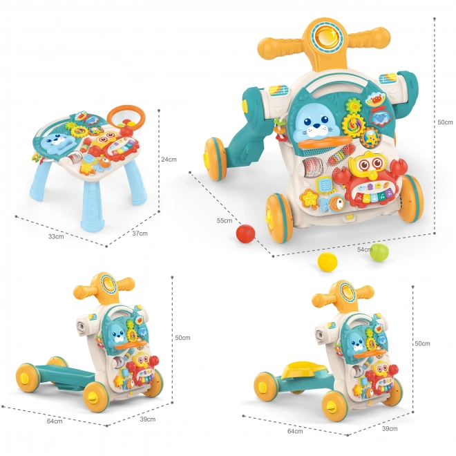 Woopie multifunctionele loopwagen 4in1