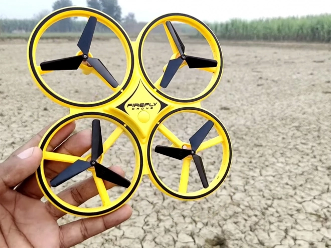 Drone bestuurd door handgebaren + afstandsbediening Quadrocopter RC0573 – Geel