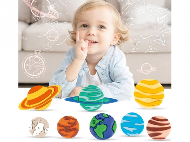 Educatieve klei set Planeten Zonnestelsel