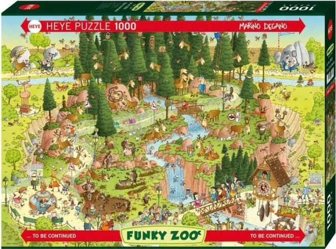 HEYE Puzzel Gekke ZOO: Tentoonstelling Zwarte Woud 1000 stukjes