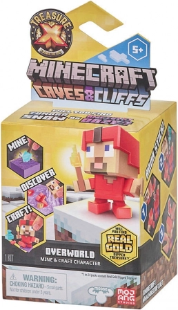 Treasure X Minecraft Caves & Cliffs Overworld interactieve set met figuur en schat