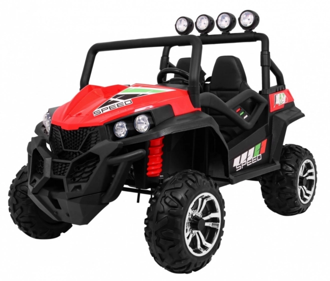 Elektrische kinderauto 4x4 met bekleding, MP3 en lichteffecten