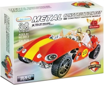 Metalen bouwset retro-raceauto 230 onderdelen