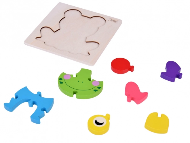Houten 3D-puzzel Kikker Montessori