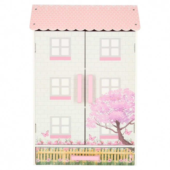 Houten poppenhuis Lulilo Papilio roze 80cm