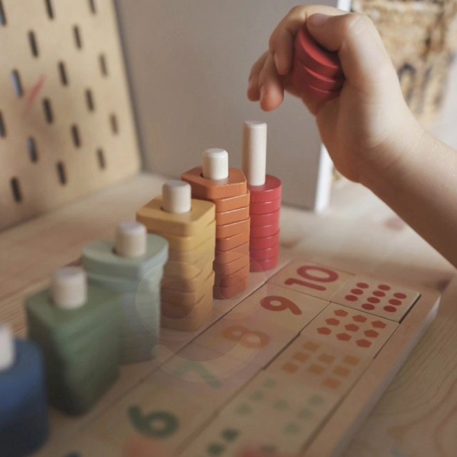 Houten telraam en sorteerspeelgoed Montessori van PolarB