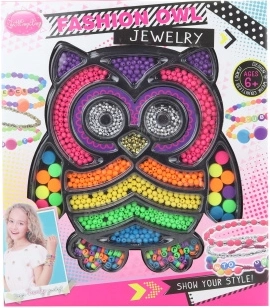 Plastic kralen Uiltje – creatieve set voor het maken van sieraden