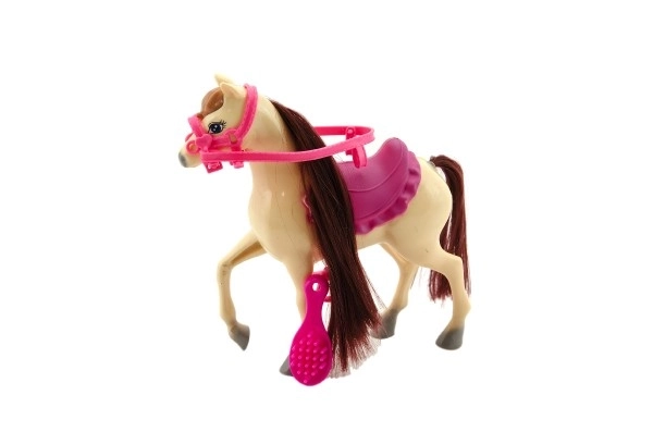Schattig paard met accessoires 16 cm
