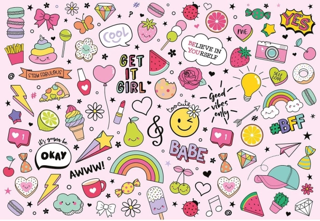 Puzzel met stickers Iconen 250 stukjes
