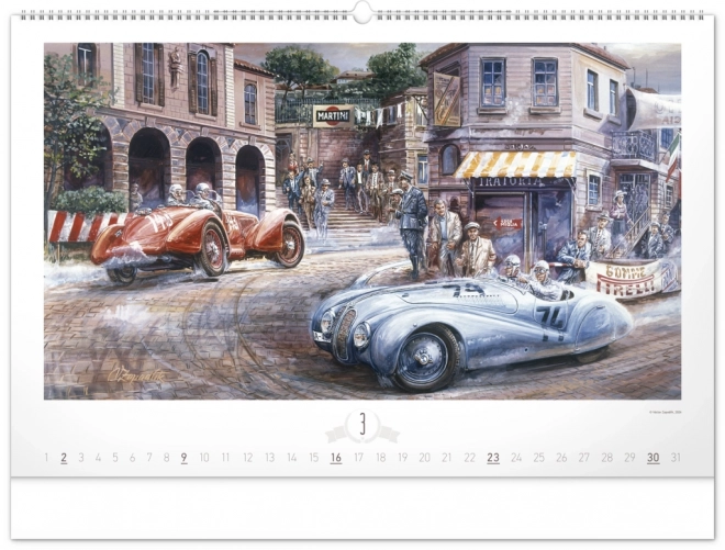NOTIQUE Muurkalender Oldtimers – Václav Zapadlík 2025, 64 x 42 cm