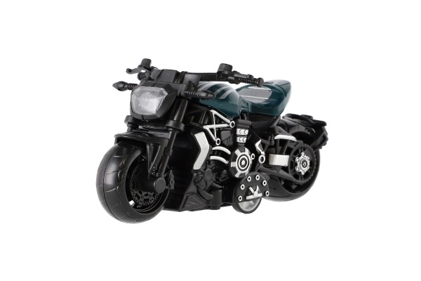 Motorfiets metaal/kunststof 10cm op terugtrekmechanisme mix kleuren